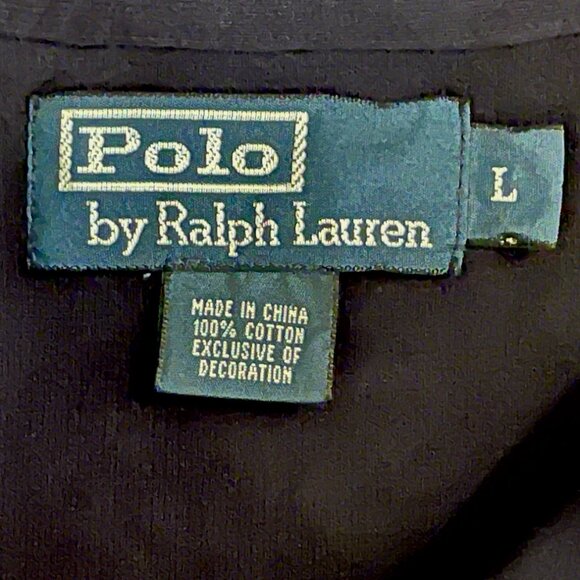 Polo Ralph Lauren Mens Sweater Classic Shawl Neck Size L Navy Blue - Picture 2 of 11